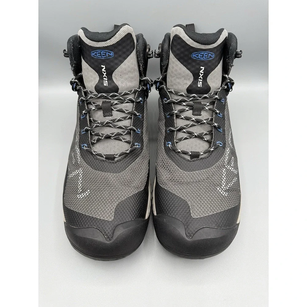 KEEN NXIS EVO Mid WP Gray Waterproof Hiking Trail Outdoor Boots Men's Size 11